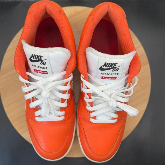 Nike SB Air Force 2 Low Supreme Orange Men’s Sz 11.5 main image 5